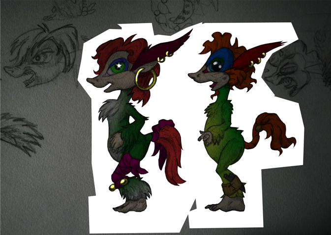 Coloured Sketchbook Page (Click to enlarge)