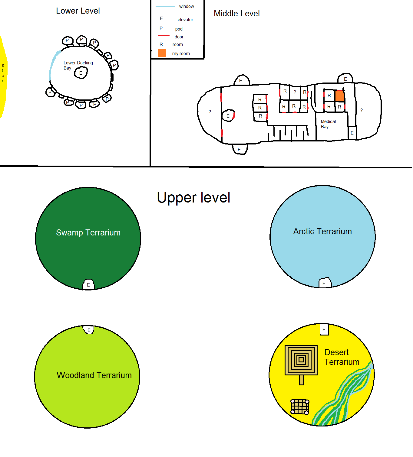 Map of the Ship (Click to enlarge)