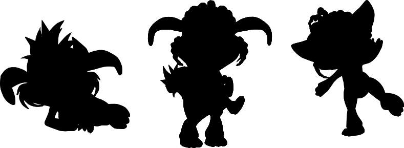 Creatures 3 Norn Silhouettes (Click to enlarge)