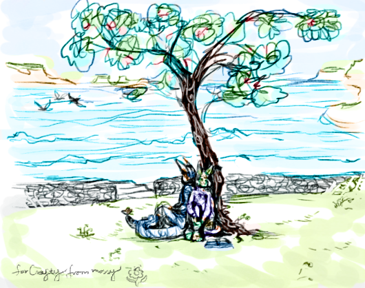 Mossy and Crafty By the Sea (Click to enlarge)