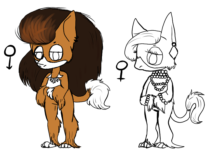 Leader and Follower Norns WIP (Click to enlarge)