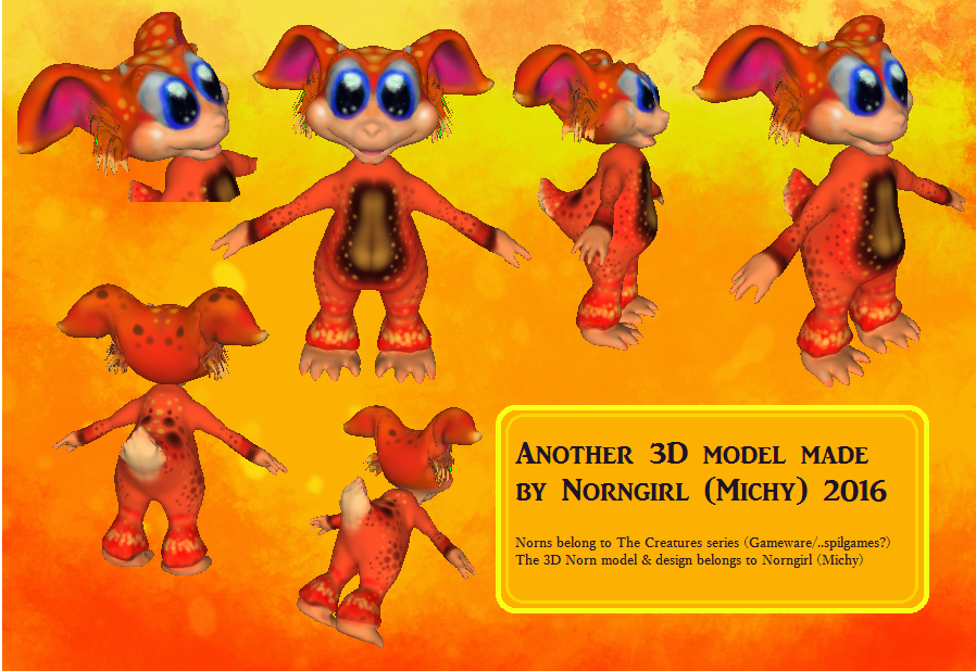 :Norngirl's Full Body 3D Norn: (Click to enlarge)
