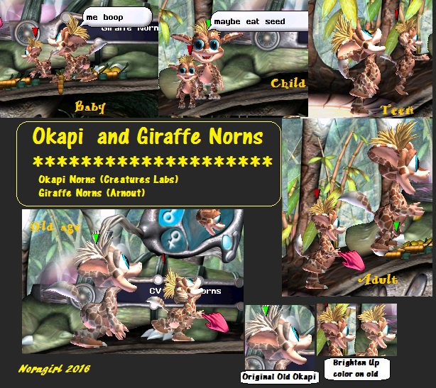 Giraffe vs Okapi Norn (Image Credit: Norngirl)