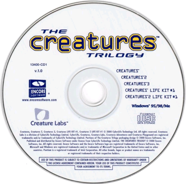 Creatures Trilogy Disc Art (Image Credit: Doringo)