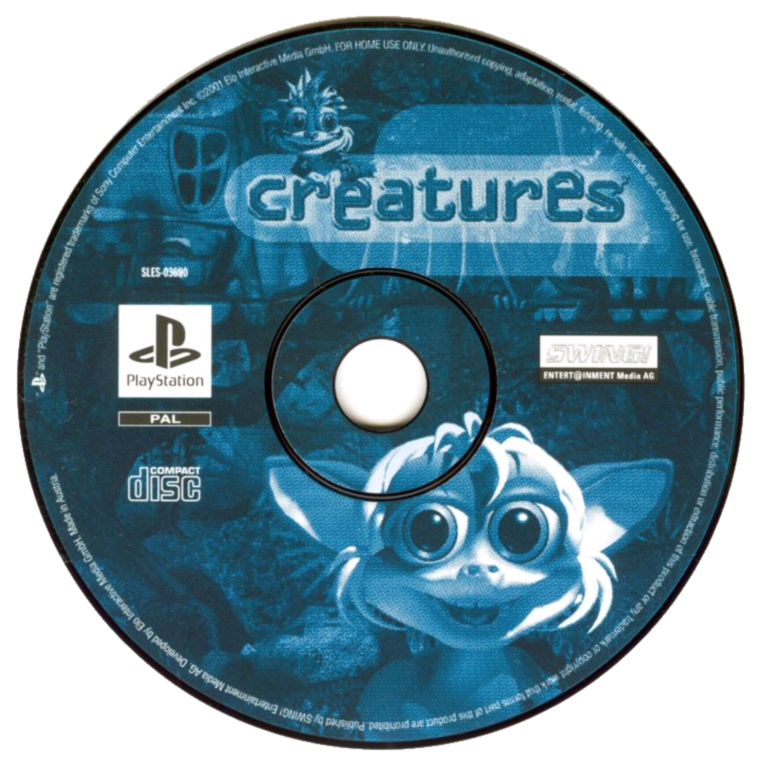 Creatures PS1 PAL disc (Click to enlarge)