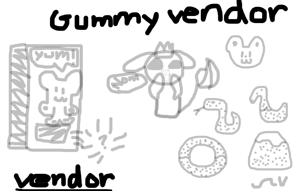 Gummy Vendor Sprite Concept (Image Credit: veevveeeza)