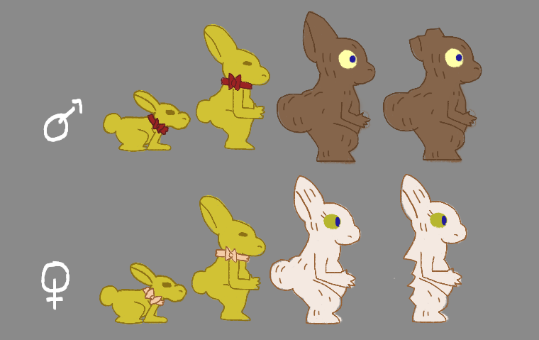 Chocolate bunny norns concept (Image Credit: Sketchtape)