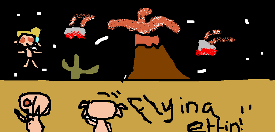 Flying ettin!! (Click to enlarge)