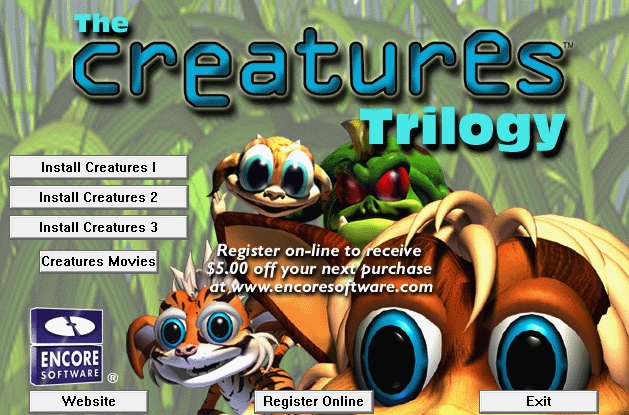 Creatures Trilogy Splash (Click to enlarge)