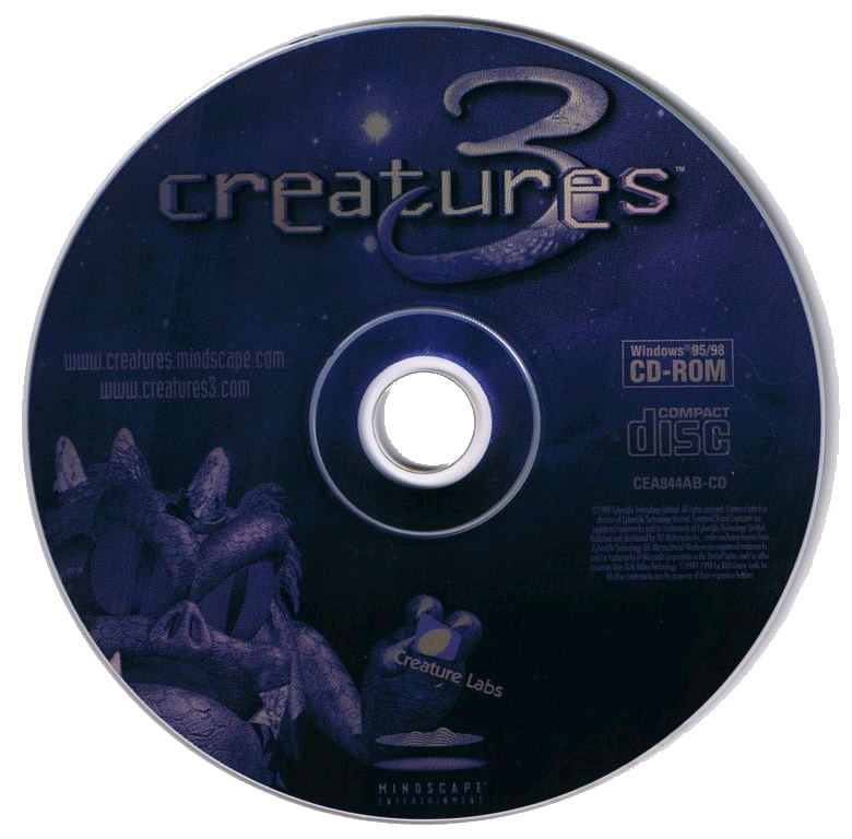 Creatures 3 Disc Art (Click to enlarge)
